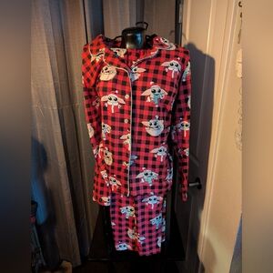 munki munki Star Wars Pink Plaid Pajama Set